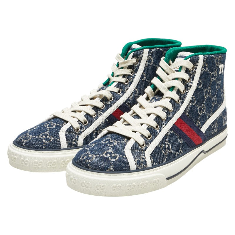 Gucci Tennis 1977 GG Canvas High Top Sneakers