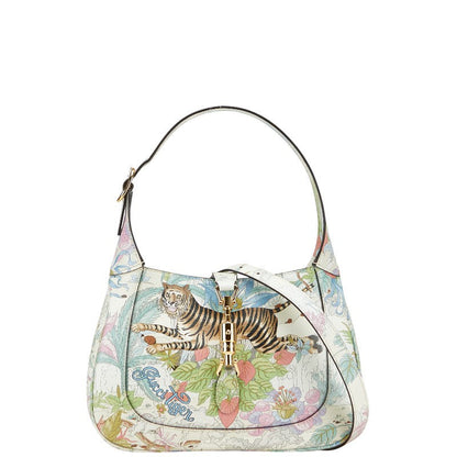 Gucci Jackie 1961 Tiger Botanical Leather 2way Bag