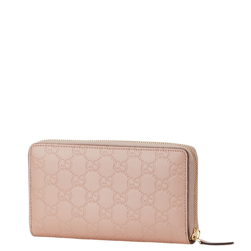 Gucci Guccissima Ribbon Motif Leather Long Wallet