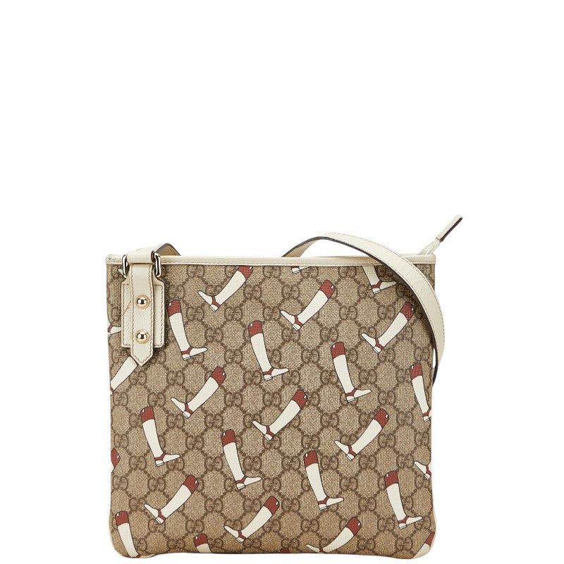Gucci GG Supreme Boots Pattern PVC Shoulder Bag