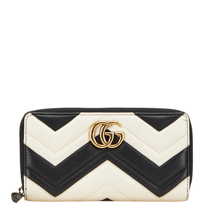 Gucci GG Marmont Heart Quilting Leather Long Wallet