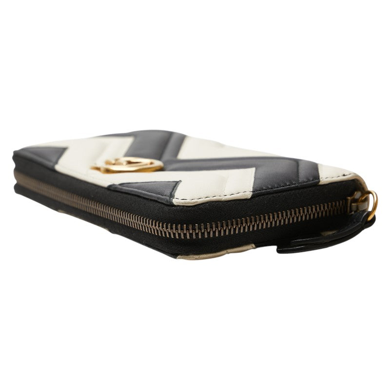 Gucci GG Marmont Heart Quilting Leather Long Wallet