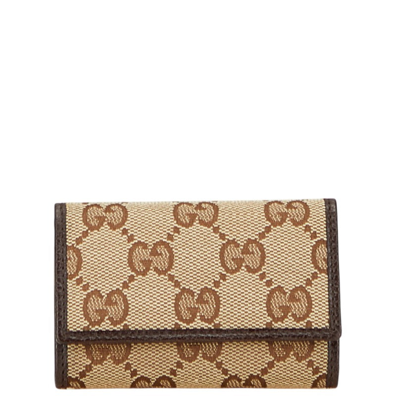 Gucci GG Canvas Leather Key Case