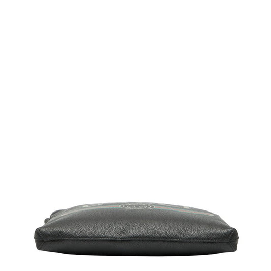 Gucci Logo Print Leather Clutch Bag