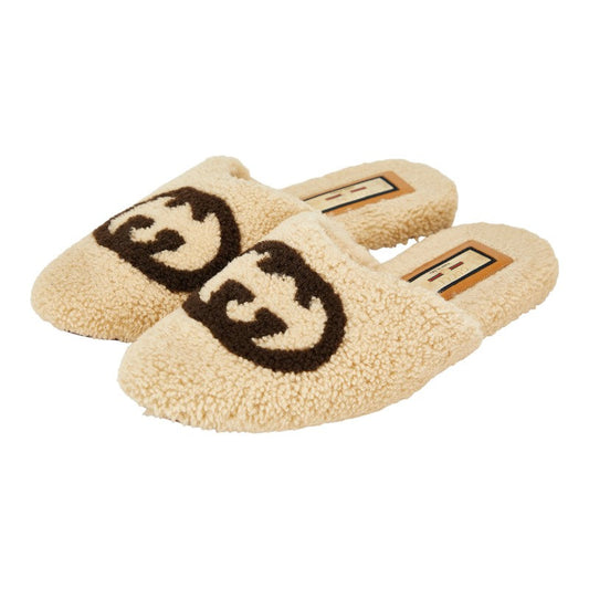 Gucci Interlocking G Shearling Sandals