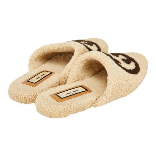 Gucci Interlocking G Shearling Sandals