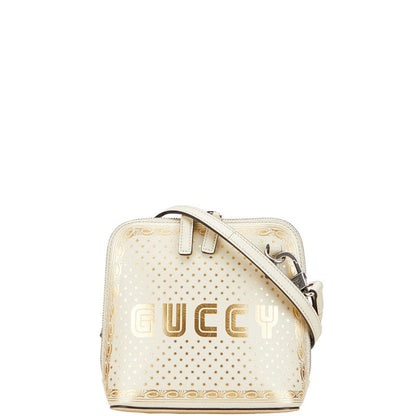 Gucci GUCCY Print Leather Shoulder Bag