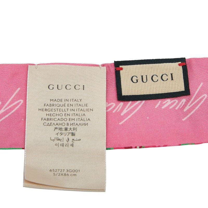 Gucci Ken Scott Botanical Print Silk Neck Bow