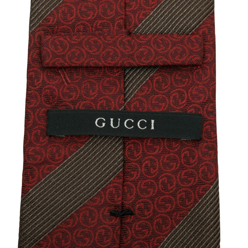 Gucci Interlocking Stripe Silk Tie