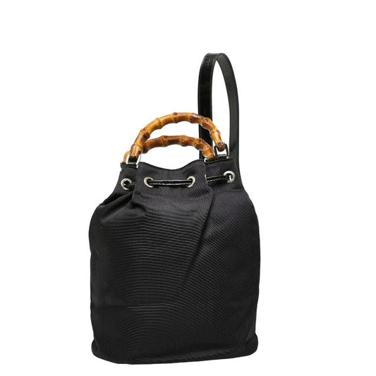 Gucci Bamboo Nylon Leather 2way Bag