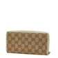 Gucci GG Canvas Sheline Line Ribbon Canvas Leather Long Wallet