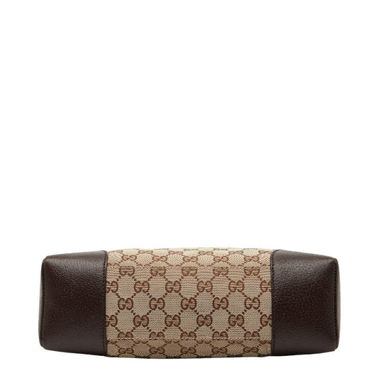 Gucci GG Canvas Shoulder Bag Canvas Leather
