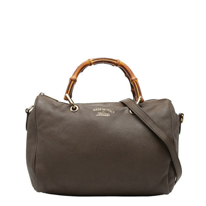 Gucci Bamboo Leather 2way Bag