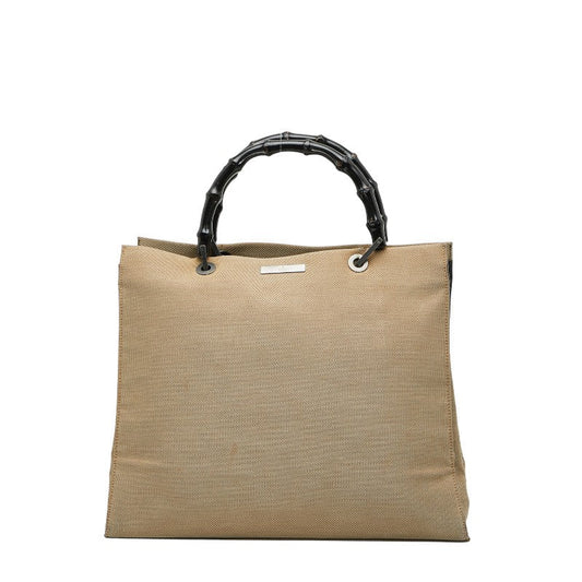 Gucci Bamboo Canvas Tote Bag