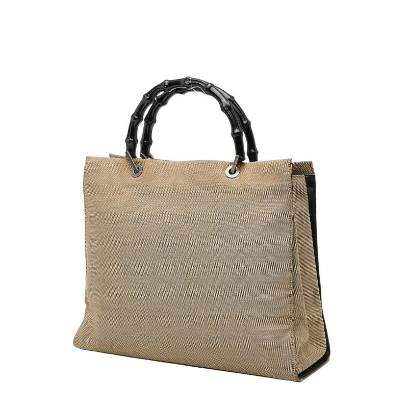 Gucci Bamboo Canvas Tote Bag