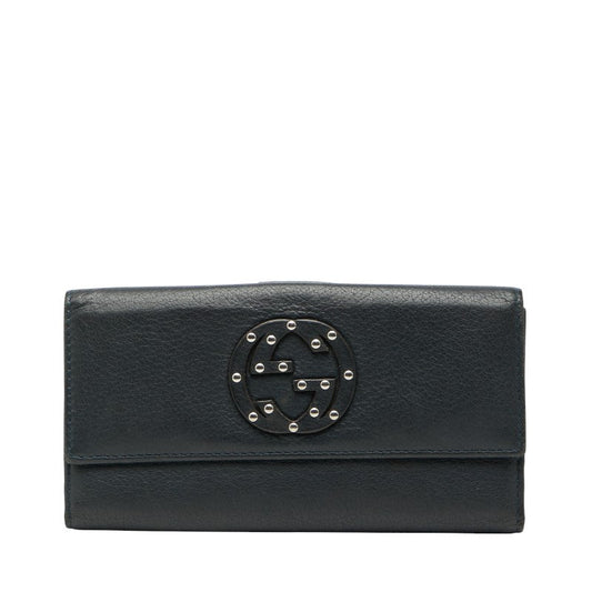 Gucci Interlocking G Leather Long Wallet