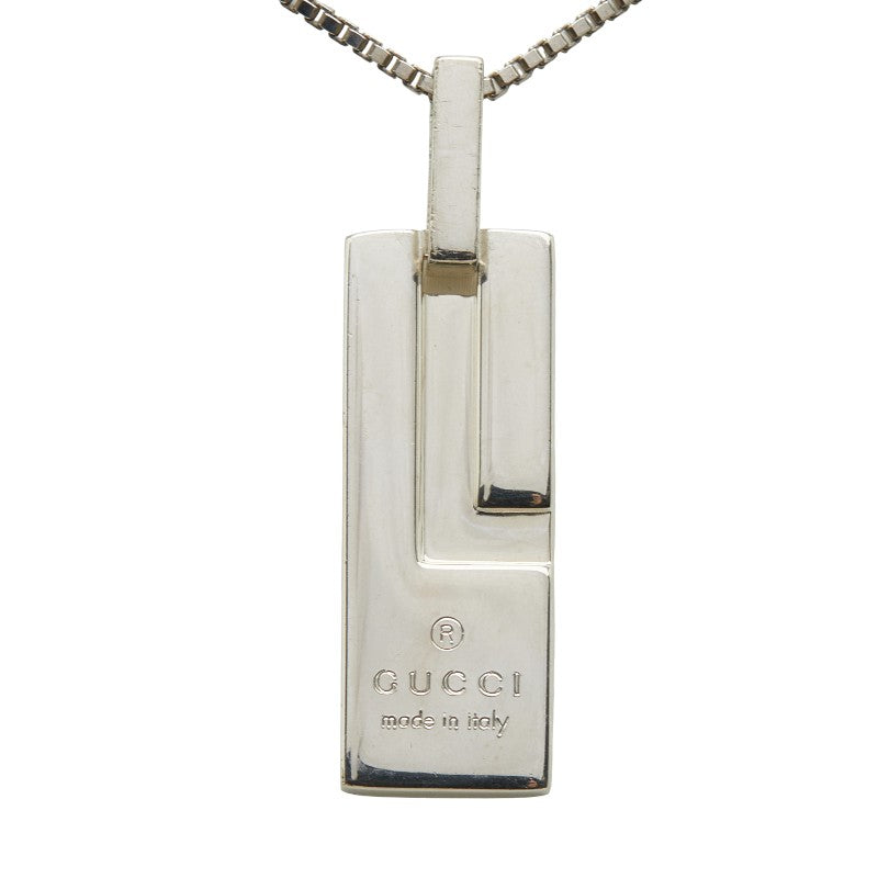 Gucci Logo Plate SV925 Necklace