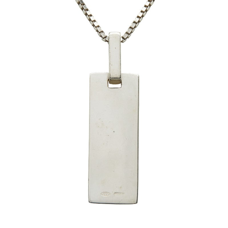 Gucci Logo Plate SV925 Necklace