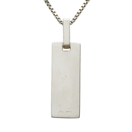 Gucci Logo Plate SV925 Necklace