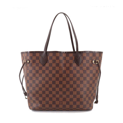 Louis Vuitton Damier Neverfull MM Tote Bag Ebene Cerise Brown Gold Hardware