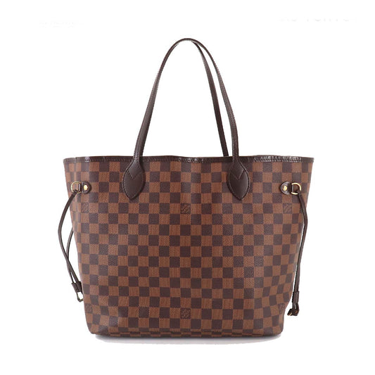 Louis Vuitton Damier Neverfull MM Tote Bag Ebene Cerise Brown Gold Hardware