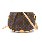 Louis Vuitton Monogram Menilmontant MM Shoulder Bag Brown Gold Metal Fittings