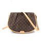 Louis Vuitton Monogram Menilmontant MM Shoulder Bag Brown Gold Metal Fittings