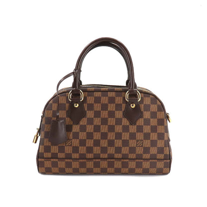 Louis Vuitton Damier Duomo Hand Bag Ebene Gold Metal Fittings