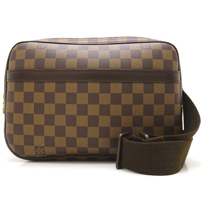 Louis Vuitton Damier Reporter PM Ebene Shoulder Bag Brown