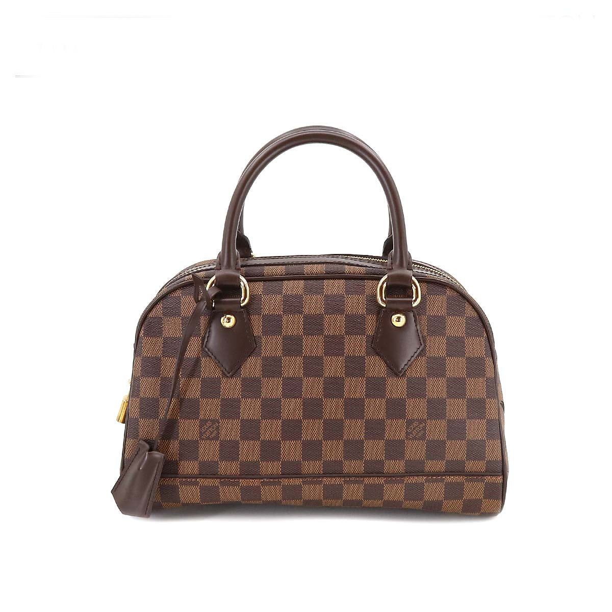 Louis Vuitton Damier Duomo Hand Bag Ebene Gold Metal Fittings