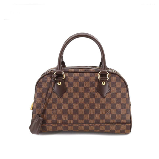 Louis Vuitton Damier Duomo Hand Bag Ebene Gold Metal Fittings
