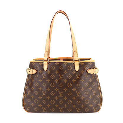 Louis Vuitton Monogram Batignolles Horizontal Tote Bag Brown Gold Metal Fittings