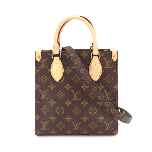 Louis Vuitton Monogram Sac Plat BB 2 Way Hand Shoulder Bag Brown