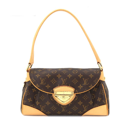 Louis Vuitton Monogram Beverly MM Shoulder Bag Brown Gold Hardware
