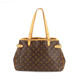 Louis Vuitton Monogram Batignolle Orizontal Tote Bag Brown Gold Metal Fittings