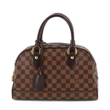 Louis Vuitton Damier Duomo Hand Bag Ebene Gold Metal Fittings