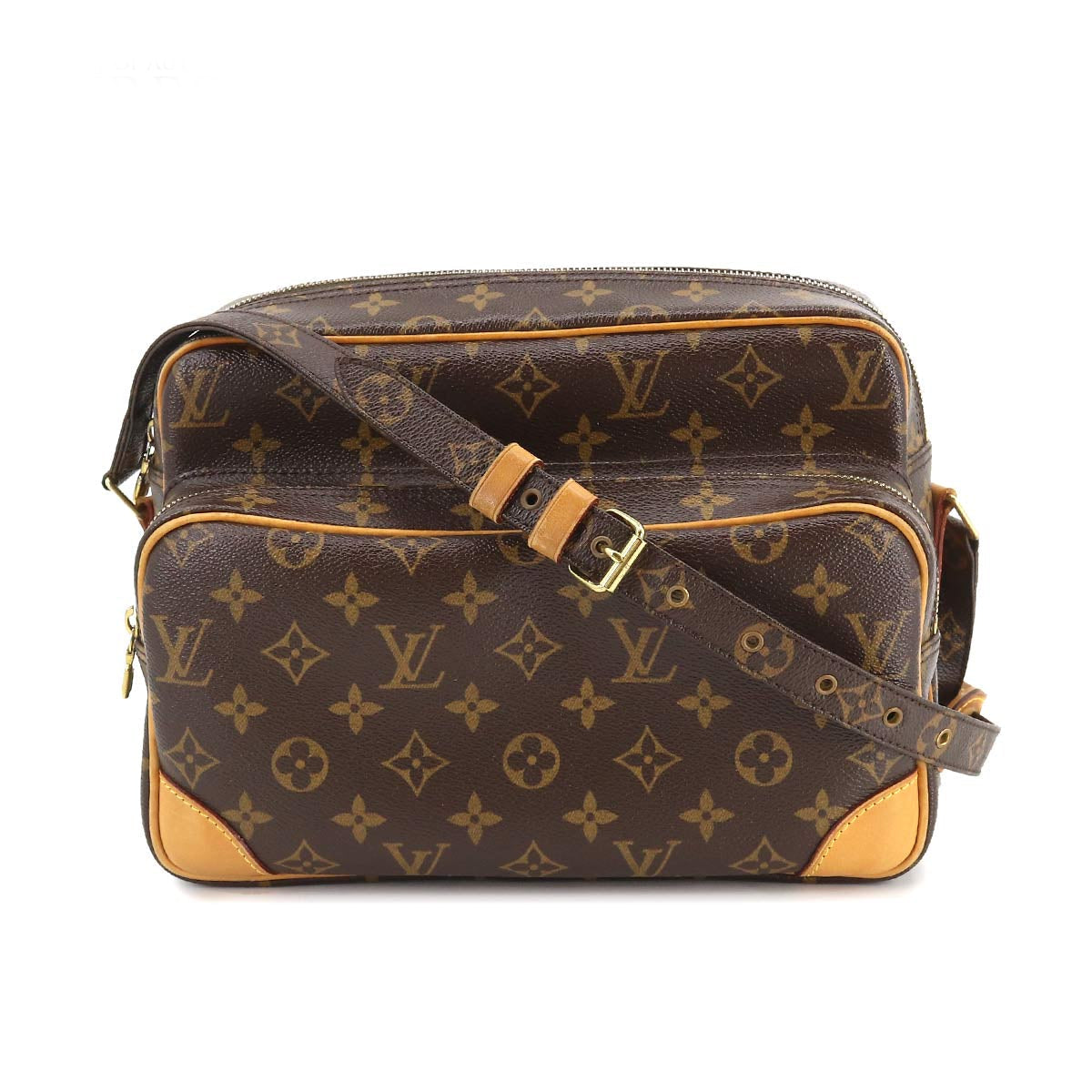 Louis Vuitton Monogram Nile Shoulder Bag Brown Gold Hardware
