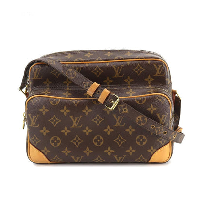 Louis Vuitton Monogram Nile Shoulder Bag Brown Gold Hardware