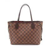 Louis Vuitton Damier Neverfull PM Tote Bag Ebene Brown RFID Gold Hardware