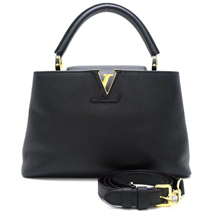 Louis Vuitton Capucines PM Taurillon Leather Noir 2WAY Bag Black