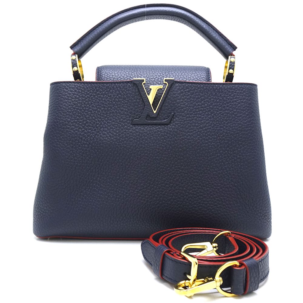 Louis Vuitton Capucines BB Taurillon Leather Marine Rouge