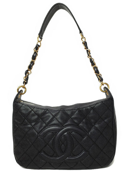 Chanel Matelasse Chain Semi-Shoulder Bag Black