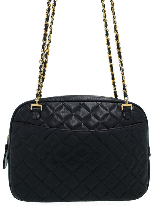 Chanel Matelasse Chain Shoulder Bag Black