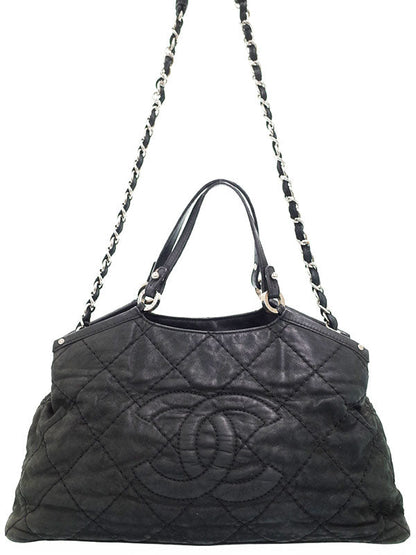 Chanel Wild Stitch Chain Shoulder Bag Black
