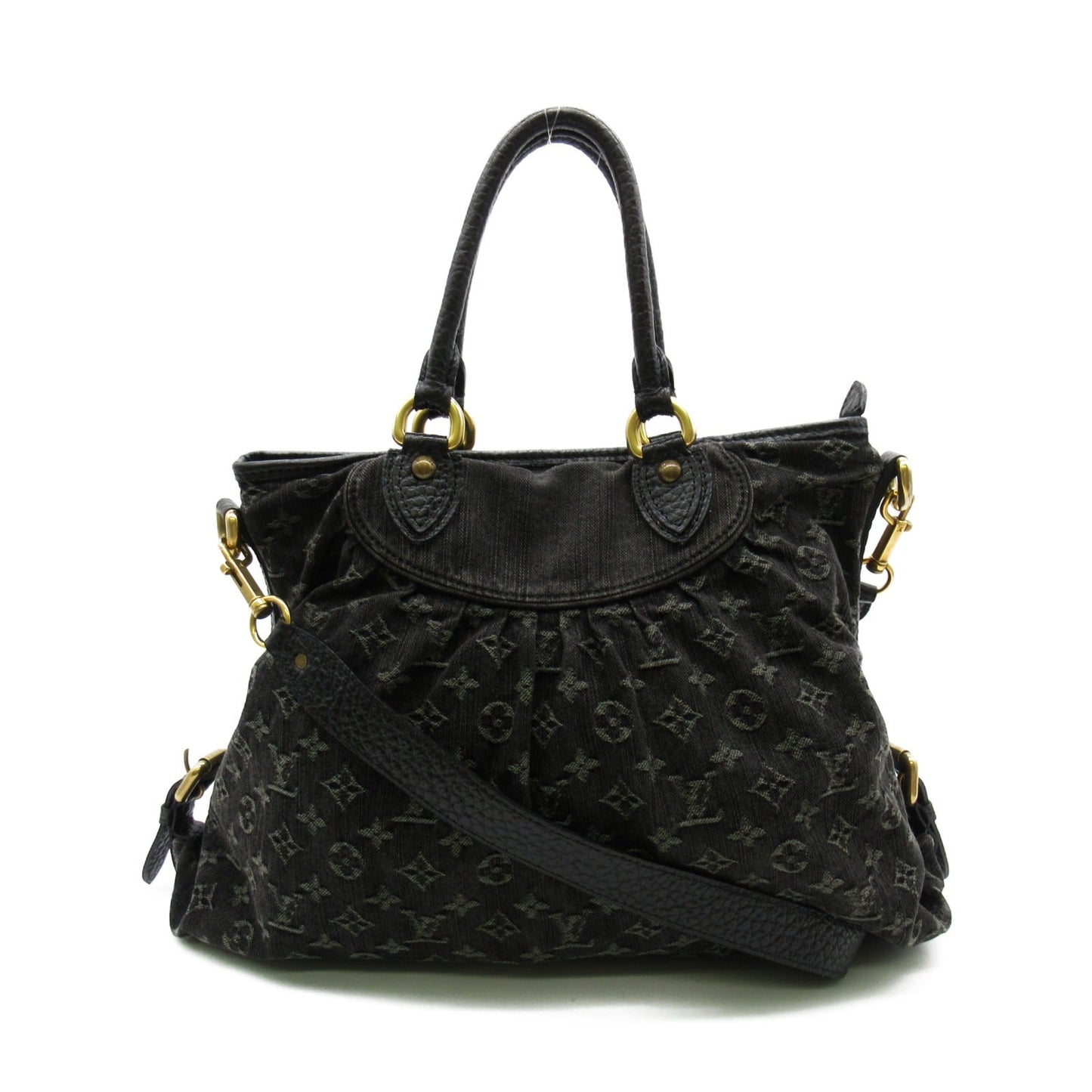 Louis Vuitton Neo Cabby GM Shoulder Bag Denim Monogram Black