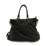 Louis Vuitton Neo Cabby GM Shoulder Bag Denim Monogram Black