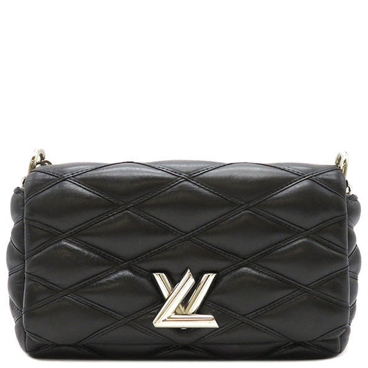 Louis Vuitton Malletage Twist Shoulder Bag Noir Black