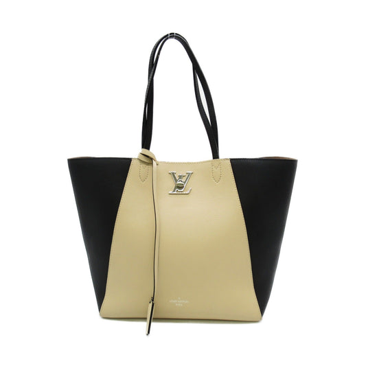 Louis Vuitton Lock Me Cover Tote Bag Taurillon Leather Black Vannie Noir