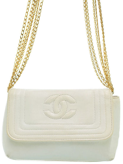 Chanel Coco Mark Mini Chain Shoulder Bag White