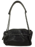 Chanel Logo Chain Semi-Shoulder Bag Black